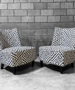 HausOfRex Greek Key In Memphis Upholstered Side Chair