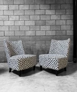 HausOfRex Greek Key In Memphis Upholstered Side Chair