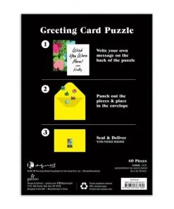 HausOfRex Looking Playing Loving Andy Warhol Greeting Card Puzzle: Flowers
