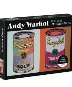 HausOfRex Andy Warhol Lenticular Jigsaw Puzzle: Soup Cans, 300 Pcs. Looking Playing Loving