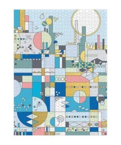 HausOfRex Frank Lloyd Wright Gold Foil Puzzle: City By The Sea, 1000 Pcs.