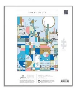 HausOfRex Frank Lloyd Wright Gold Foil Puzzle: City By The Sea, 1000 Pcs.