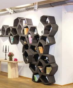 HausOfRex HIVE Modular Shelving Cell, OPEN BLACK