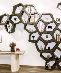 HausOfRex HIVE Modular Shelving Cell, OPEN BLACK