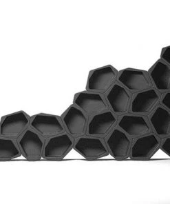 HausOfRex HIVE Modular Shelving Cell, CLOSED BLACK Living