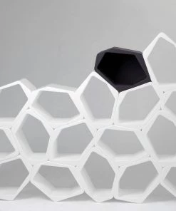 HausOfRex HIVE Modular Shelving Cell, CLOSED BLACK Living