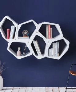 HausOfRex HIVE Modular Shelving Cell, OPEN WHITE Living 11 HausOfRex HIVE Modular Shelving Cell, OPEN WHITE Living