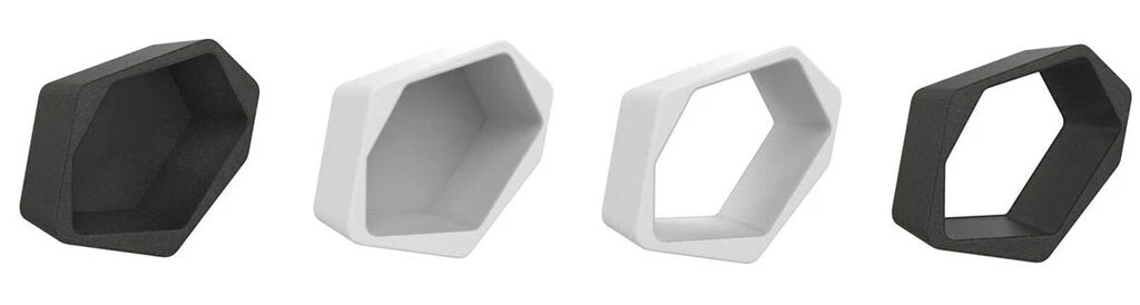 HausOfRex HIVE Modular Shelving Cell, OPEN WHITE Living 6 HausOfRex HIVE Modular Shelving Cell, OPEN WHITE Living