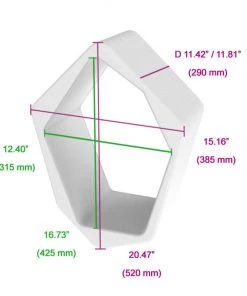 HausOfRex HIVE Modular Shelving Cell, OPEN WHITE Living 13 HausOfRex HIVE Modular Shelving Cell, OPEN WHITE Living