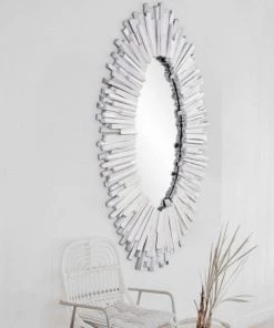 HausOfRex White Witch Whitewash Oval Mirror