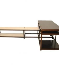 HausOfRex Edward Wormley For Dunbar Interlocking Table 5402/5403 With Mircata (c. 1954)