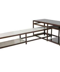 HausOfRex Edward Wormley For Dunbar Interlocking Table 5402/5403 With Mircata (c. 1954)