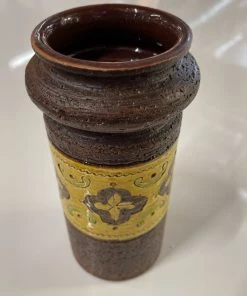 HausOfRex Bitossi Rosenthal Netter Ceramic " Carta Florentins" C1970sVase Looking Playing Loving