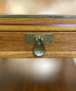 HausOfRex Imperial Furniture Walnut & Brass End Tables, Mid-Century Modern (Pair) Living