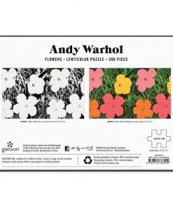 HausOfRex Andy Warhol Flower 300 Piece Lenticular Jigsaw Puzzle