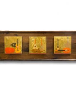 HausOfRex Stringed Instrument Enamel Triptych Looking Playing Loving