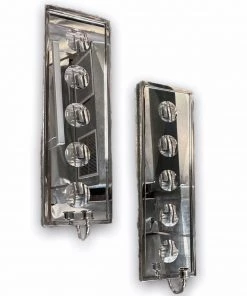 HausOfRex Pair Of Mod Mirror Candle Sconces Looking Playing Loving