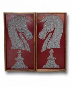 HausOfRex Chesspiece Knights Panels (Pair) Looking Playing Loving