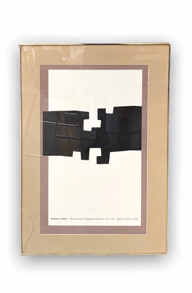 HausOfRex Eduardo Chillida 1980 Guggenheim Poster, Framed Looking Playing Loving 1 HausOfRex Eduardo Chillida 1980 Guggenheim Poster, Framed Looking Playing Loving