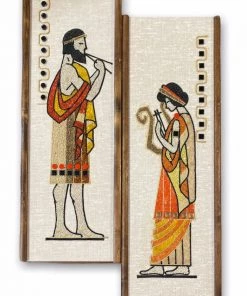 HausOfRex Greek Couple Playing Aulos & Lyre (Two Panels) Looking Playing Loving