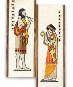 HausOfRex Greek Couple Playing Aulos & Lyre (Two Panels) Looking Playing Loving