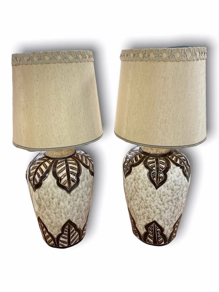 HausOfRex Lighting Ceramic Leaf Lamps (Pair) 1 HausOfRex Lighting Ceramic Leaf Lamps (Pair)