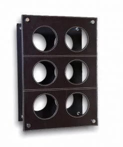 HausOfRex Dining Chocolate Leather Wine Rack