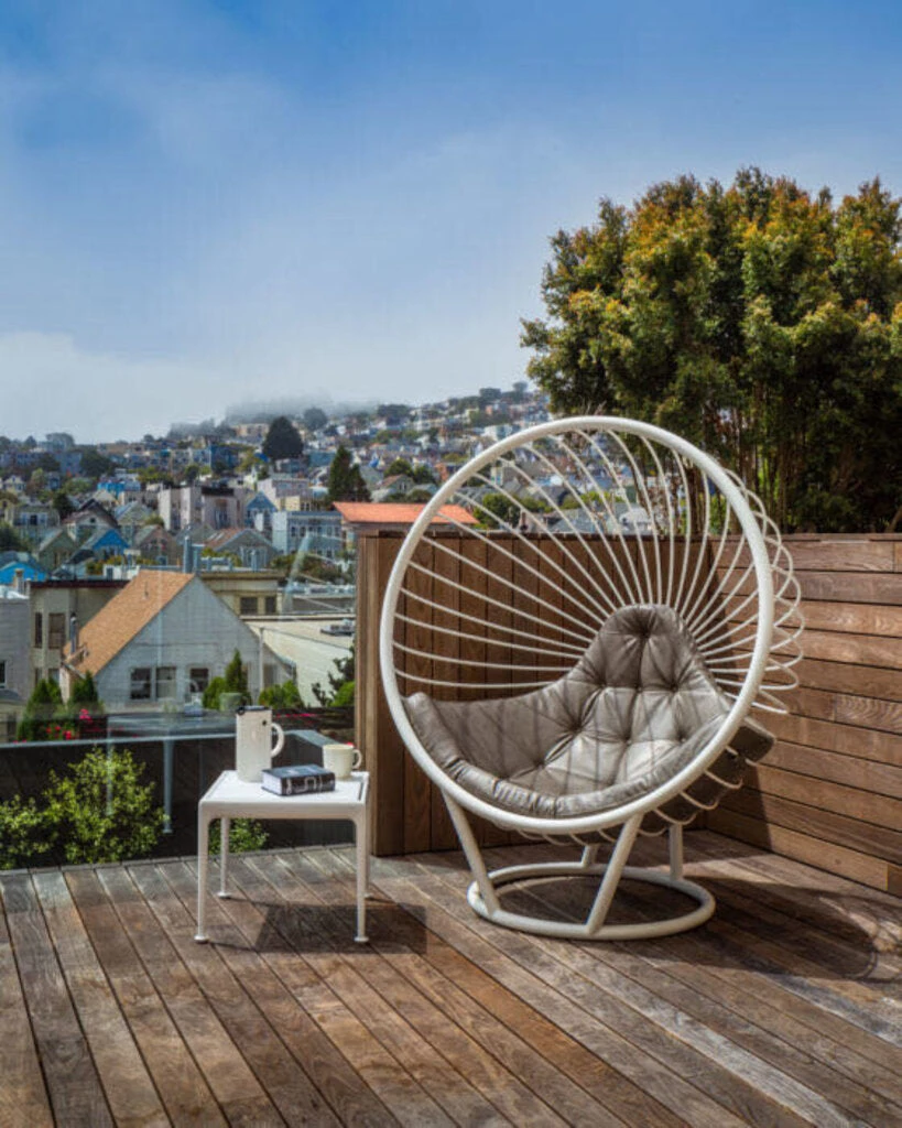 HausOfRex Floor Standing Bubble Chair In Pearlized White Frame With Dark Grey Cushion By Ben Rousseau 1 HausOfRex Floor Standing Bubble Chair In Pearlized White Frame With Dark Grey Cushion By Ben Rousseau