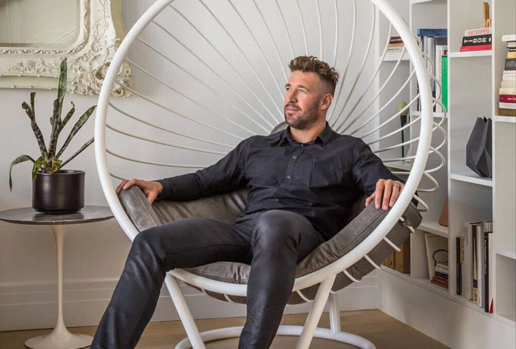 HausOfRex Floor Standing Bubble Chair In Pearlized White Frame With Dark Grey Cushion By Ben Rousseau 3 HausOfRex Floor Standing Bubble Chair In Pearlized White Frame With Dark Grey Cushion By Ben Rousseau