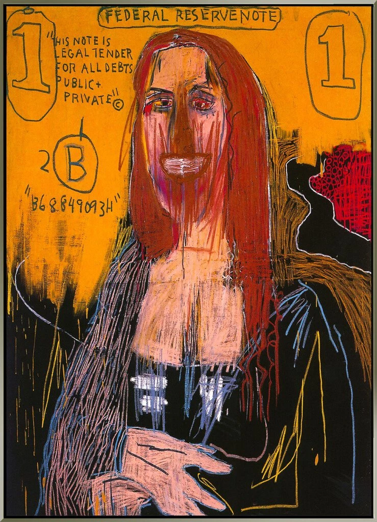 HausOfRex Basquiat Mona Lisa On Canvas W 41.5 X H 60" 1 HausOfRex Basquiat Mona Lisa On Canvas W 41.5 X H 60"