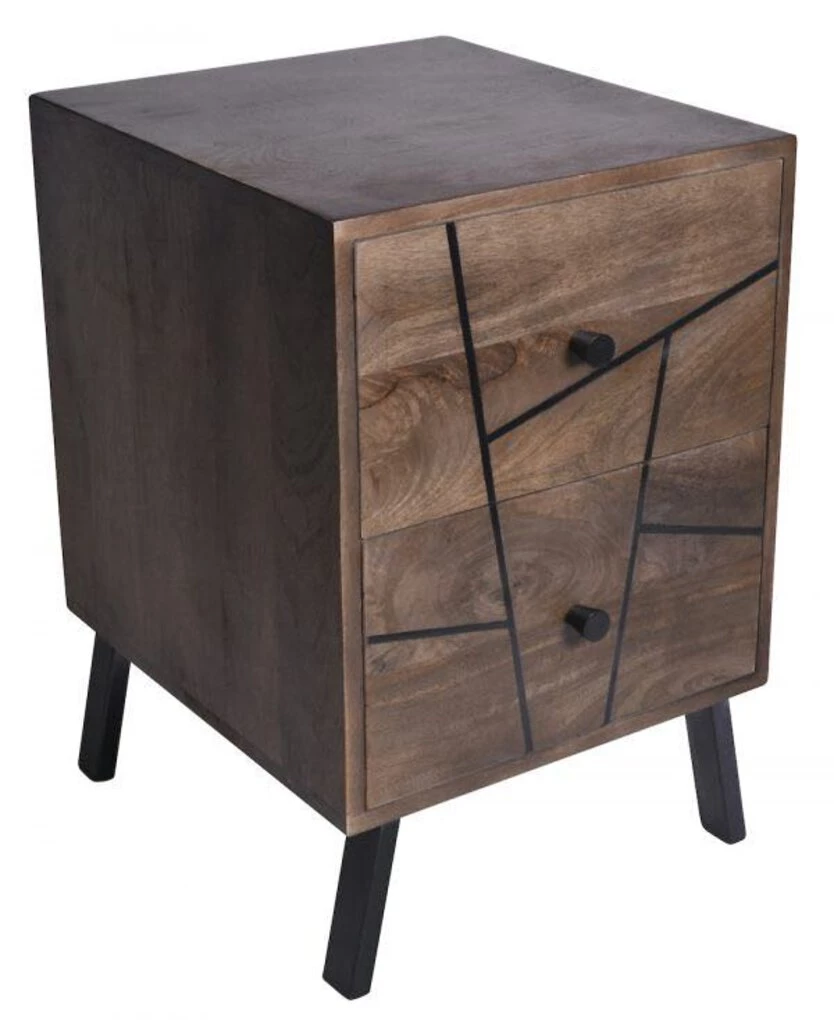 HausOfRex Sleeping Context Nightstand Solid Walnut Mango Wood W/2 Drawers 16" X 18" X 24.5' 1 HausOfRex Sleeping Context Nightstand Solid Walnut Mango Wood W/2 Drawers 16" X 18" X 24.5'