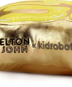 HausOfRex Looking Playing Loving Elton John Gold Logo Plush Pillow 16