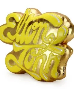 HausOfRex Looking Playing Loving Elton John Gold Logo Plush Pillow 16"