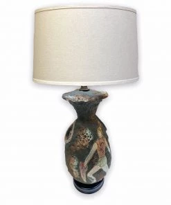 HausOfRex Lighting Italian Volcanic Lamp With Greek Hoplite By Italo Casini, C. 1930s