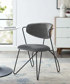 HausOfRex Grapheme Black Frame Dining In Grey