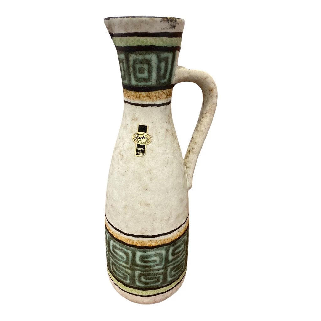 HausOfRex Vintage German JASBA Ceramic Jug, Vase, Pottery Mid Century Looking Playing Loving 1 HausOfRex Vintage German JASBA Ceramic Jug, Vase, Pottery Mid Century Looking Playing Loving