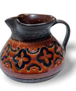 HausOfRex Looking Playing Loving Bitossi CARTA FIORENTINA Arabesque Motif Pitcher 1960's By Aldo Londi