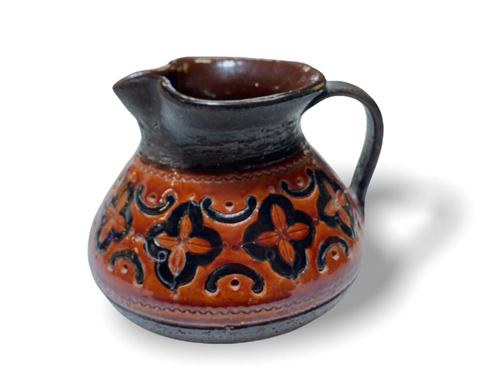 HausOfRex Looking Playing Loving Bitossi CARTA FIORENTINA Arabesque Motif Pitcher 1960's By Aldo Londi 1 HausOfRex Looking Playing Loving Bitossi CARTA FIORENTINA Arabesque Motif Pitcher 1960's By Aldo Londi