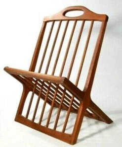 HausOfRex Arthur Umanoff Walnut MCM Magazine Rack Looking Playing Loving