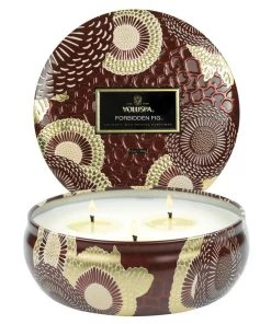 HausOfRex Looking Playing Loving Voluspa FORBIDDEN FIG 12oz 3 Wick Tin