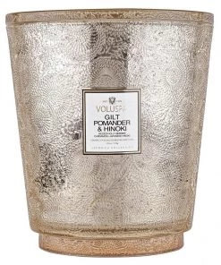 HausOfRex Looking Playing Loving Voluspa Gilt Pomander & Hinoki 5 Wick Hearth Candle