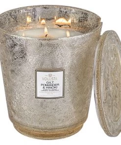 HausOfRex Looking Playing Loving Voluspa Gilt Pomander & Hinoki 5 Wick Hearth Candle