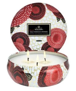HausOfRex Voluspa Spiced Goji 3 Wick Candle Tin