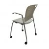 Herman Miller Caper Stacking Chair, Flex Seat, Casters, Gray Living