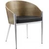 HausOfRex Barrel Dining Wood Armchair Silver