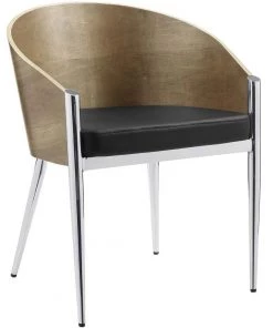 HausOfRex Barrel Dining Wood Armchair Silver