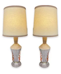 HausOfRex Mid Century Tye Of California Atomic Pair Of Table Lamps Lighting