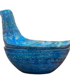 HausOfRex Bitossi Aldo Londi MCM Ceramic Bird Covered Bowl