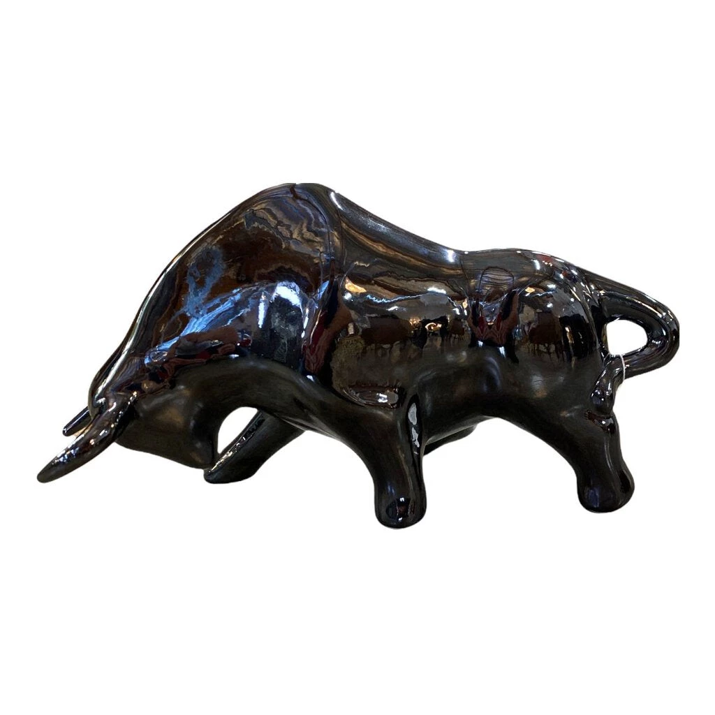 HausOfRex Italian Ceramic Bull Looking Playing Loving 1 HausOfRex Italian Ceramic Bull Looking Playing Loving
