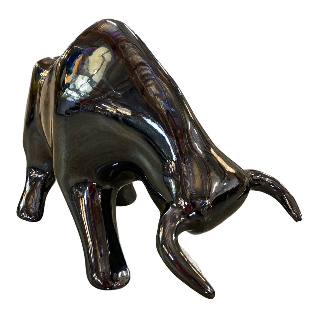 HausOfRex Italian Ceramic Bull Looking Playing Loving 2 HausOfRex Italian Ceramic Bull Looking Playing Loving